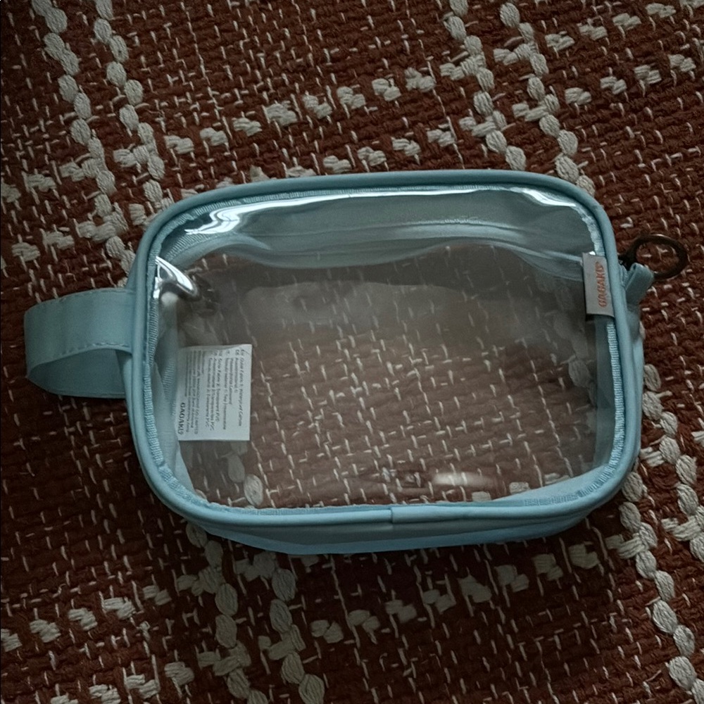 Clear Blue Cosmetic Bag